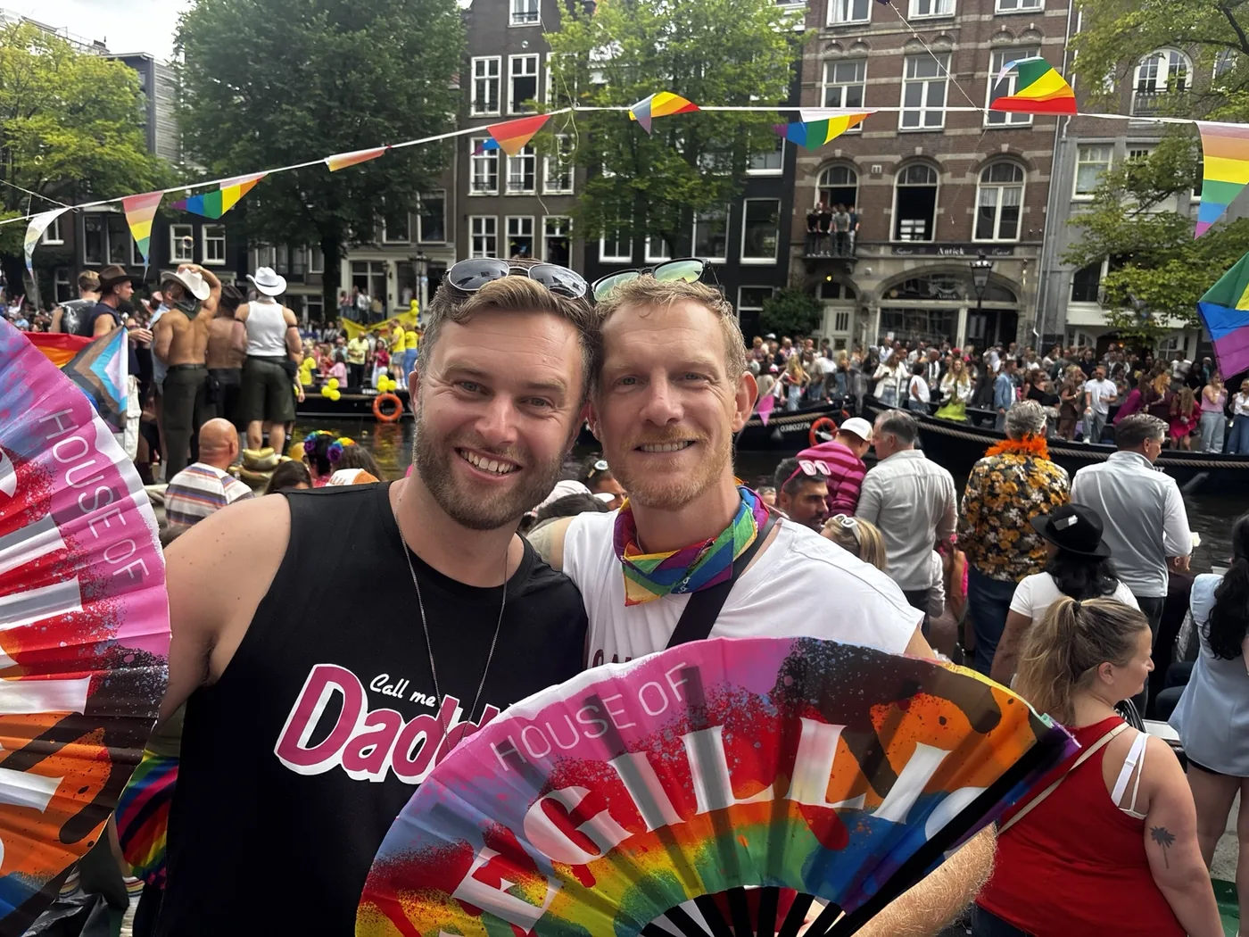 Friends celebrating together at Pride